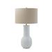 Red Barrel Studio® Bonnye Terra-cotta Table Lamp w/ Linen Shade Ceramic/Linen in Brown/White | 31 H x 17 W x 17 D in | Wayfair