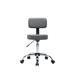 Wrought Studio™ Darrett Adjustable Drafting Stool w/ Wheels & Backrest, Faux Leather Space-Saving Rolling Stool Metal/Fabric in Gray | Wayfair