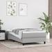 Latitude Run® Bed Frame Box Spring Platform Bed Base Frame Mattress Foundation Fabric Upholstered/Polyester in Gray/White | Wayfair