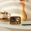 Artudatech Vintage Retro Decorative Radio w/ Bluetooth in Black/Brown | 2.8 H x 6 W x 5.2 D in | Wayfair E202-A009