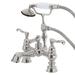 Kingston Brass CC1152T8 Vintage 7-Inch Deck Mount Tub Faucet with Hand Shower, Brushed Nickel - Kingston Brass CC1152T8