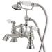 Kingston Brass CC1154T8 Vintage 7-Inch Deck Mount Tub Faucet with Hand Shower, Brushed Nickel - Kingston Brass CC1154T8