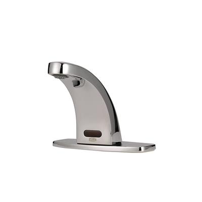 Zurn Industries Z6936-CP4-L-TMV-1 Deck Mount Battery Sensor Faucet w/ 1.0 gpm Aerator & Thermostatic Mixing Valve - 4" Plate, Chrome