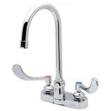 Zurn Industries Z812B4-XL-FC Deck Mount Faucet w/ 2.0 gpm Plain End Outlet- 5 3/8" Swivel Gooseneck Spout, 4" Centers