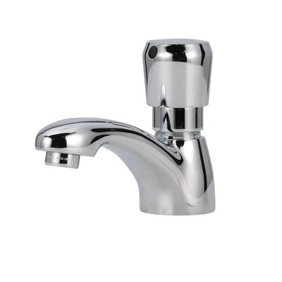 Zurn Industries Z86100-XL-CP4 Basin Faucet w/ Slow Self Closing, Push Button - 1.0 gpm Spray Outlet, 4" Plate, Chrome