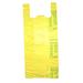 LK Packaging CT1621Y Plastronic T-Shirt Bag w/ Handle - 21"L x 10"W x 6" SG, 0.6 mil HDPE, Yellow