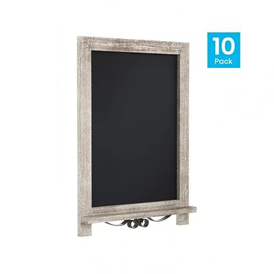 Flash Furniture 10-HFKHD-GDI-CRE8-822315-GG Chalkboard Sign w/ Legs - 10 Pack, 12"W x 17"H, Pine Wood Frame, Brown