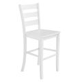 Flash Furniture ES-STBN5-29-WH-GG Commercial Bar Stool w/ Ladder Back & Solid Wood Seat, Antique White