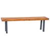 Flash Furniture THB-B01322-NAT-GG Patio Dining Bench - Indoor/Outdoor, Wood Frame, Brown, Black