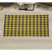 Black/Yellow 29.92 x 59.84 x 1.18 in Area Rug - Gracie Oaks Plaid Decorative Rug, Lumberjack Fashion Buffalo Checks Pattern Retro Style Grid Composition | Wayfair