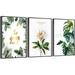 Latitude Run® Plants Framed Wall Art - 3 Piece Picture Frame Print Set On Canvas_QS38-4 Canvas in Green | 16.3 H x 36.3 W x 1.65 D in | Wayfair