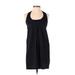 Casual Dress - Shift Halter Sleeveless: Black Print Dresses - Women's Size X-Small