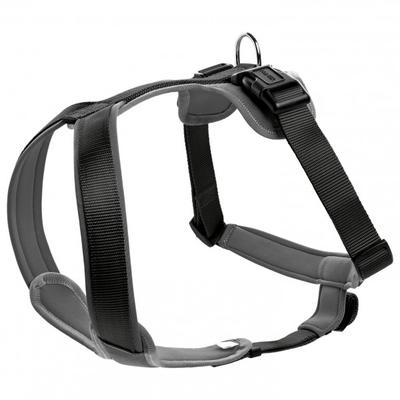 Hunter - Harness Neoprene - Hundegeschirr Gr Bauchumfang 72-91 cm - Halsumfang 65 cm schwarz/grau