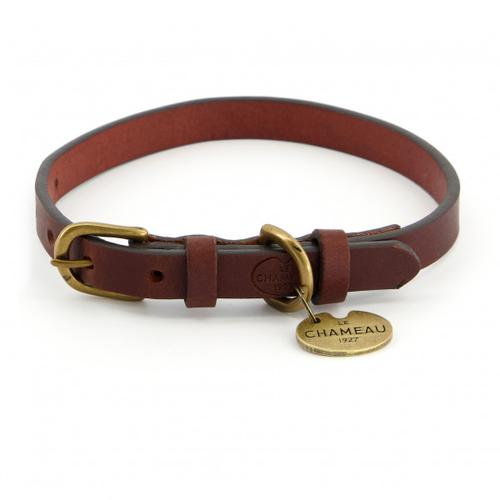 Le Chameau - Hundehalsband - Hundehalsband Gr S - 15 mm x 43,5 cm, Best Fit 32 c marron fonce