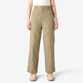 Dickies Women's Relaxed Fit Double Knee Pants - Khaki Size 6 (FPR12)