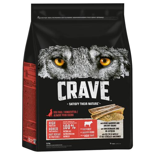 2,8kg Crave Rind mit Knochenmark & Urgetreide Hundefutter trocken