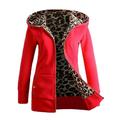 YFPWM Womens Zip Up Hoodies Sweatshirt Winter Warm Coats Leopard Print Long Sleeve Thick Jacket Outerwear Tops Fashion Warm Faux Coat Jacket Winter Leopard Long Sleeve Outerwear M