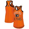 Women's G-III 4Her by Carl Banks Orange Philadelphia Flyers First Base Racerback Scoop Neck Tank Top