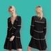 American Eagle Outfitters Dresses | Aeo Black Tiered Long Sleeve Swing Dress | Color: Black | Size: Xs