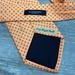 Burberry Accessories | Burberry Orange W/ Coral & Blue Check Silk Tie | Color: Blue/Orange | Size: Os