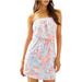 Lilly Pulitzer Dresses | Lilly Pulitzer Windsor Strapless Dress In Summer Siren Print Blue Pink | Color: Blue/Pink | Size: Xs