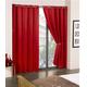 New Edge Blinds Pair Of Thermal Blackout Eyelet Curtains (Red, 66" x 72" (168cm x 183cm))