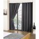 New Edge Blinds Pair Of Thermal Blackout Eyelet Curtains (Charcoal, 66" x 54" (168cm x 137cm))