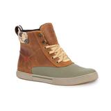 Xtratuf Leather Ankle Deck Boot Lace Shoe - Men's Cathay Spice/Burnt Olive/Duck Camo 8 LAL-700-ORG-080