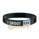 Bracelet en silicone blanc I SHOOT RAW Photographie Bracelet de prolifération