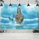 Tapisserie Murale de Sirène Nue Scène Réelle Hiphelicopter Mer Maison Chambre à Coucher