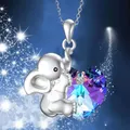 collier collier femme colliers luxe collier homme bijoux colier Collier avec éléphant en cristal