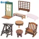Porte en bois Miniature 1:12 pour maison de poupée chaise et tabouret faits à la main modèle de