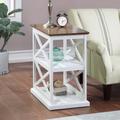 Coventry Chairside End Table with Shelves - Convenience Concepts 602245WDFTW