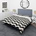 Designart 'Gold Snowflake Zigzag Chevron' Patterned Duvet Cover Set