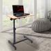 Rolling Laptop Desk Height Adjustable Tilt Stand Portable Caster