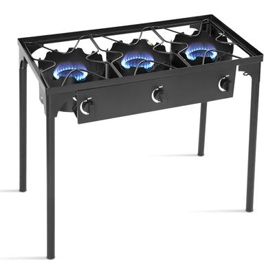 Outdoor Camping Stove 3 Burner Propane Gas Cooker for Camp Patio