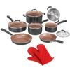 Cuisinart 11pc Ceramica XT Non-Stick Cookware Set and Oven Mitt