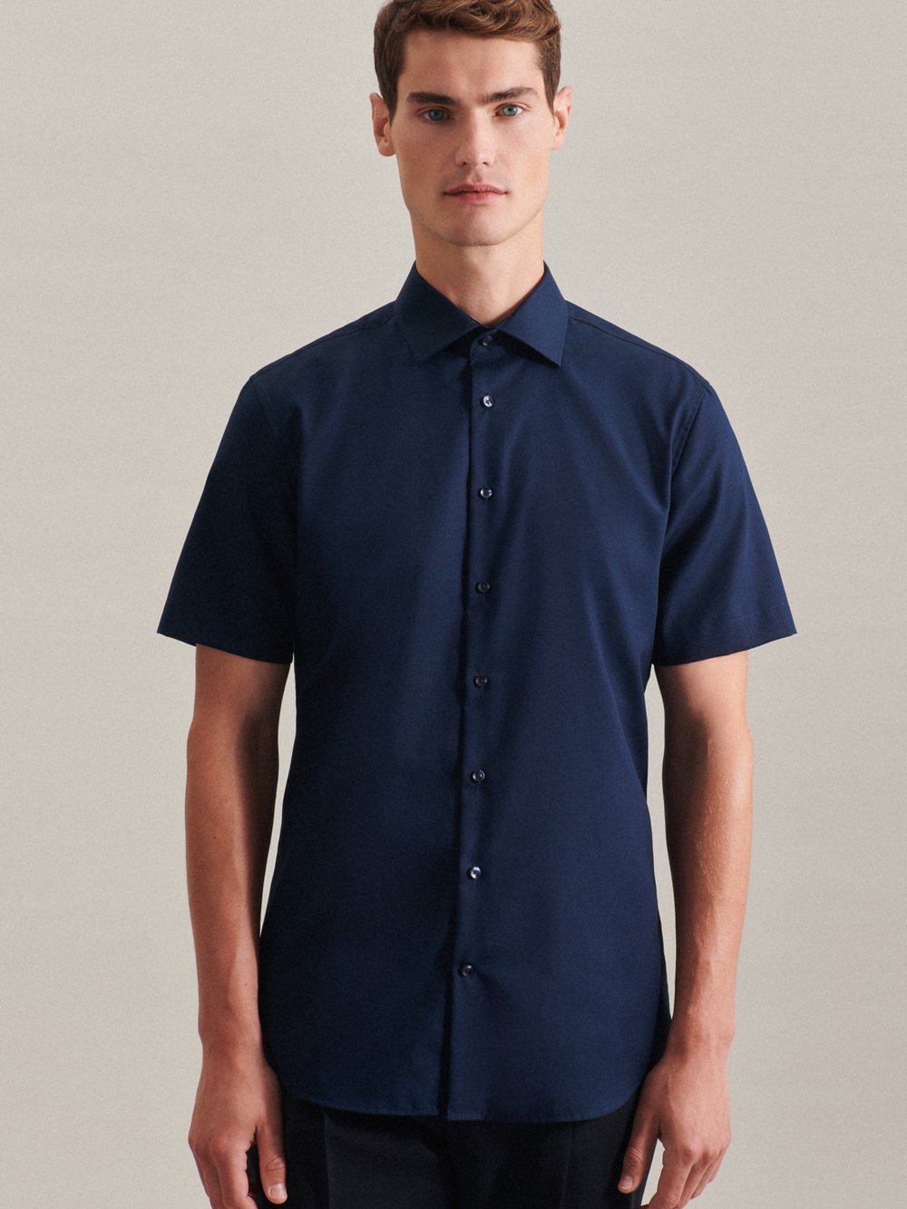 Seidensticker Business Hemd Herren Slim Fit Baumwolle blau, 36 Image