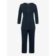 Hanro 3/4 Arm Pyjama Damen marine, S