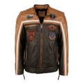 Topgun Lederjacke Herren cognac, XL