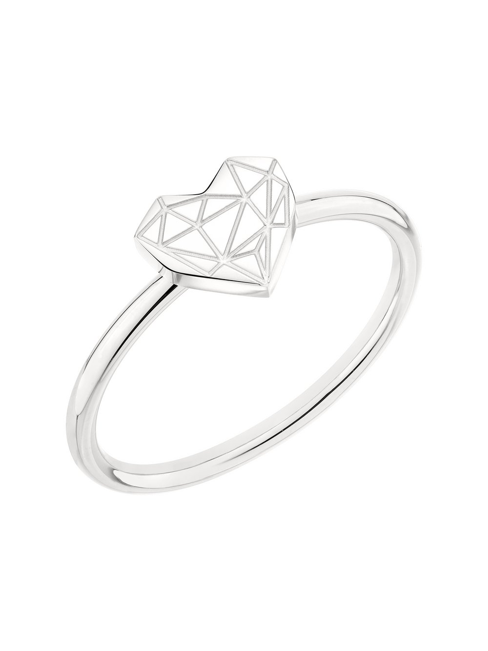 Liebeskind Berlin Ring Broken Heart Damen silber, 56 Image