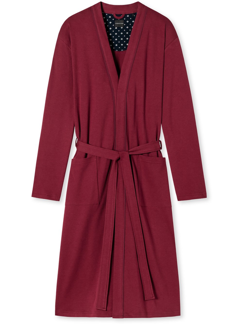 Schiesser Bademantel Herren bordeaux, XL Image