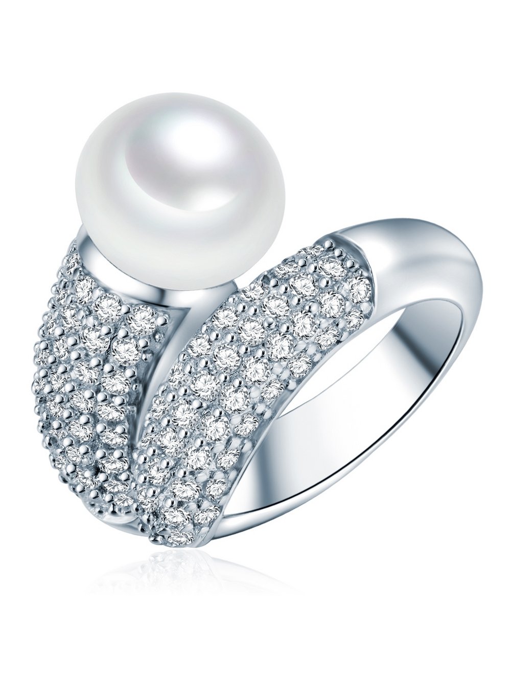 Valero Pearls Perlen-Ring Damen silber, 54 Image