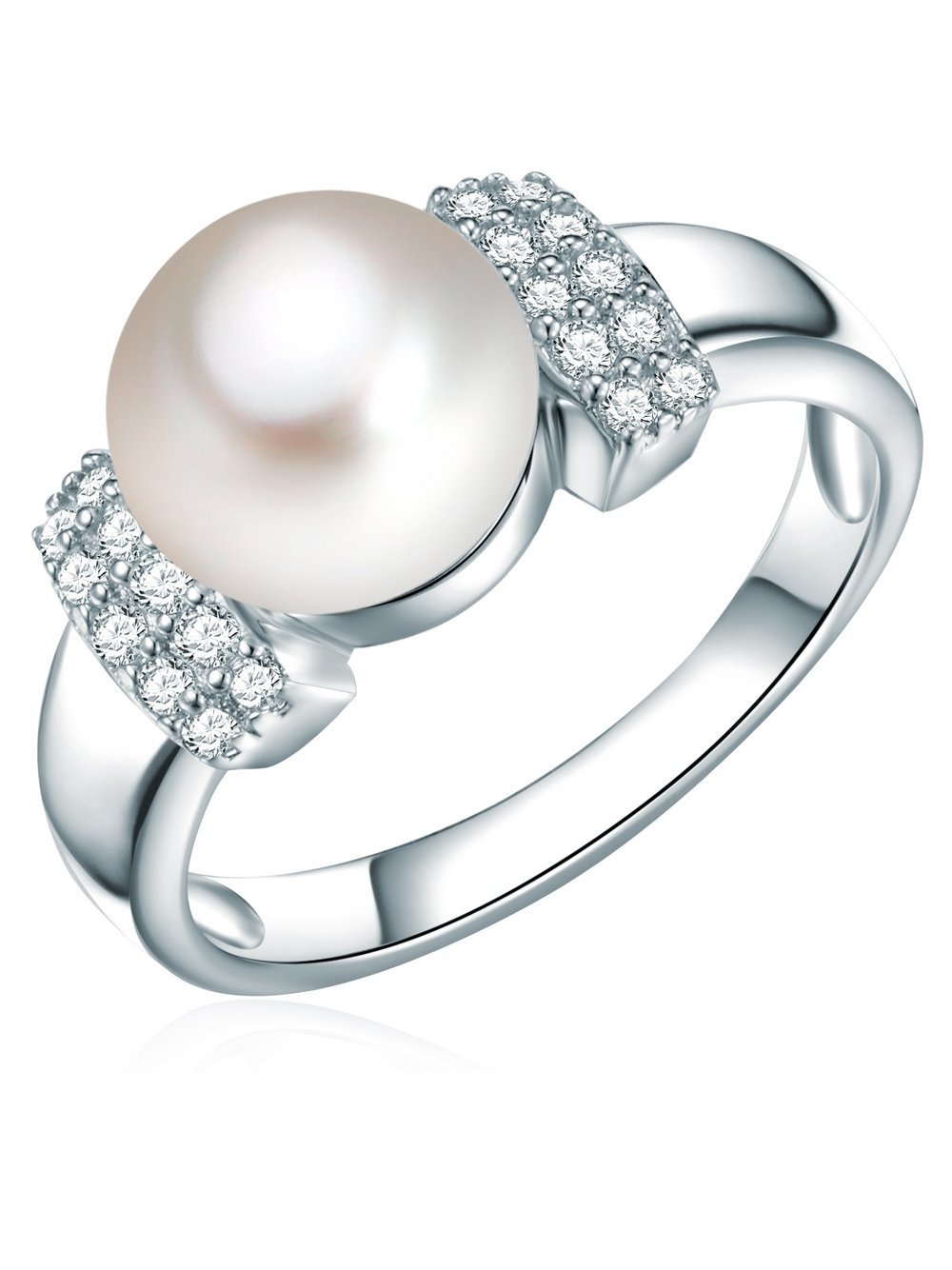 Valero Pearls Perlen-Ring Damen silber, 60 Image