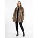 Dreimaster Faux Fur Mantel Damen braun, M