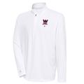 Men's Antigua White Detroit Wolves Tribute Quarter-Zip Pullover Top