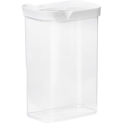 Vorratsdose EMSA "N11424", transparent, B:9,9cm H:23cm L:16cm, Kunststoff, Lebensmittelaufbewahrungsbehälter, Schiebedeckel, zum Portionieren, hygienisch, unbedenklich, 2,2 L