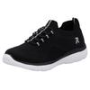 Slip-On Sneaker RIEKER SPORT, Damen, Gr. 41, schwarz, Textil, sportlich, Schuhe Sneaker, Slipper, Freizeitschuh, Schlupfschuh mit Elastik-Einstieg, Topseller