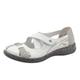 Slipper RIEKER Gr. 38, grau (weiß, grau) Damen Schuhe Rieker Spangenschuh, Schlupfschuh, Komfortschuh mit Klettverschluss Bestseller