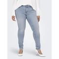 Skinny-fit-Jeans ONLY CARMAKOMA "CARWILLY REG SK JEANS DNM REA167 NOOS" Gr. 46, Länge 32, blau (light blue denim) Damen Jeans Röhrenjeans